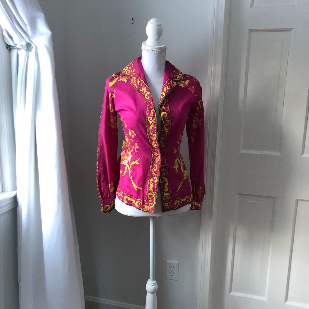 Vintage 70s Mod Floral Pucci Blouse